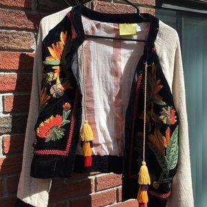Maeve woven sleeve jacket